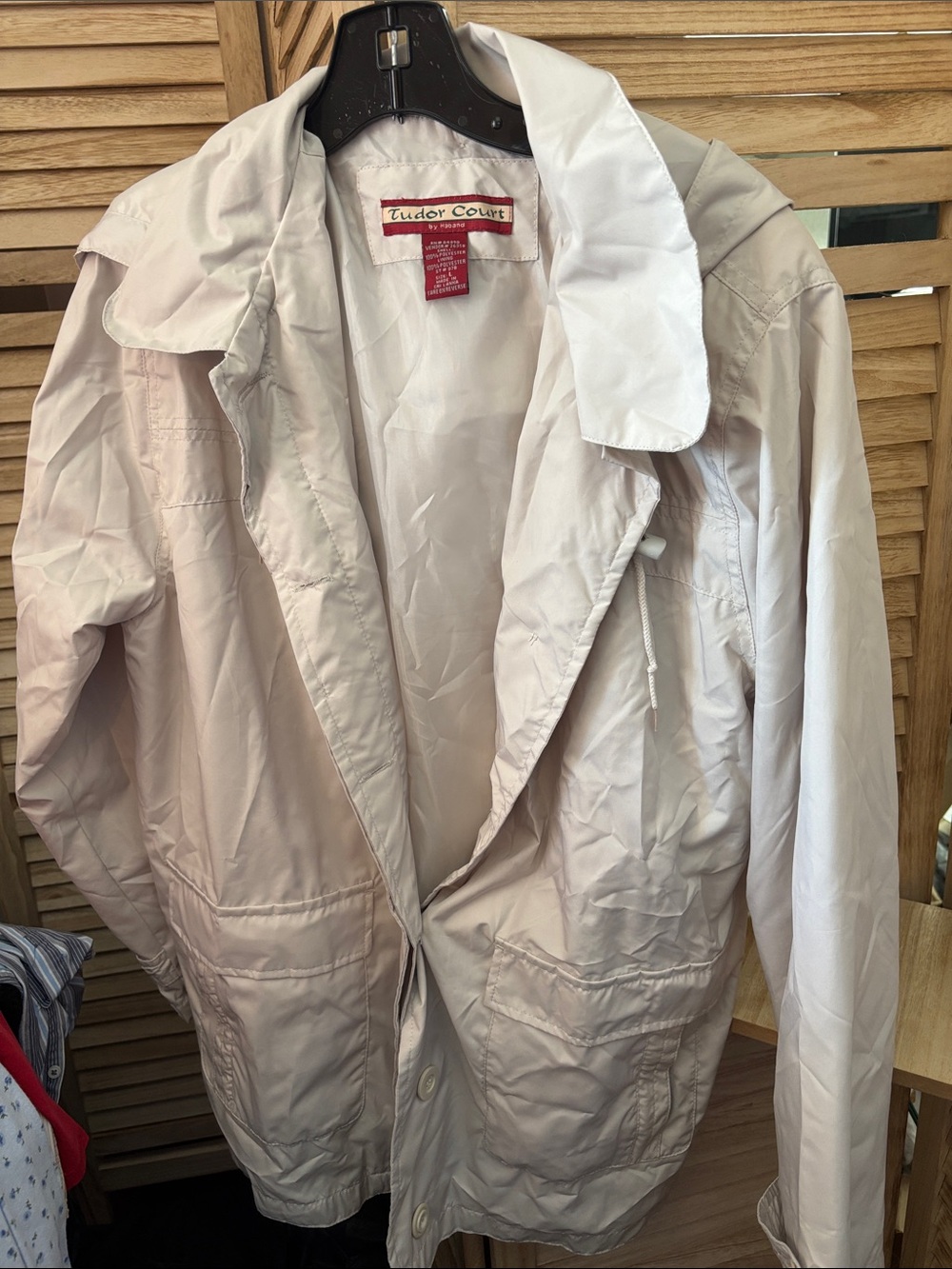 Haband Light Beige Trench Jacket Large